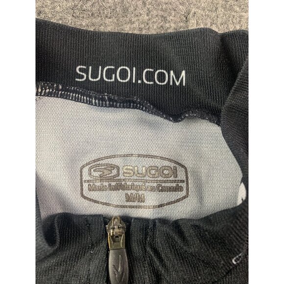 SUGOI Womens Full Zip Short Sleeve Cycling Jersey Size M Black/Gray/White - Picture 3 of 6